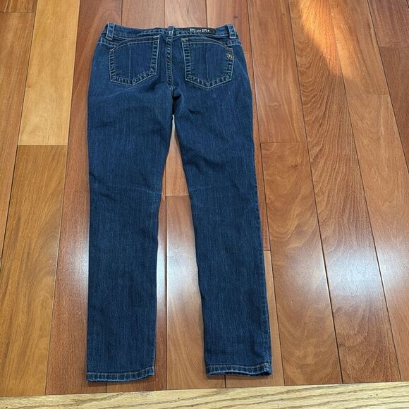 MISS ME Women's Plain Stretch Crop Skinny Zip Ankle Jeans Mid Rise Blue Size 29 - Picture 4 of 12